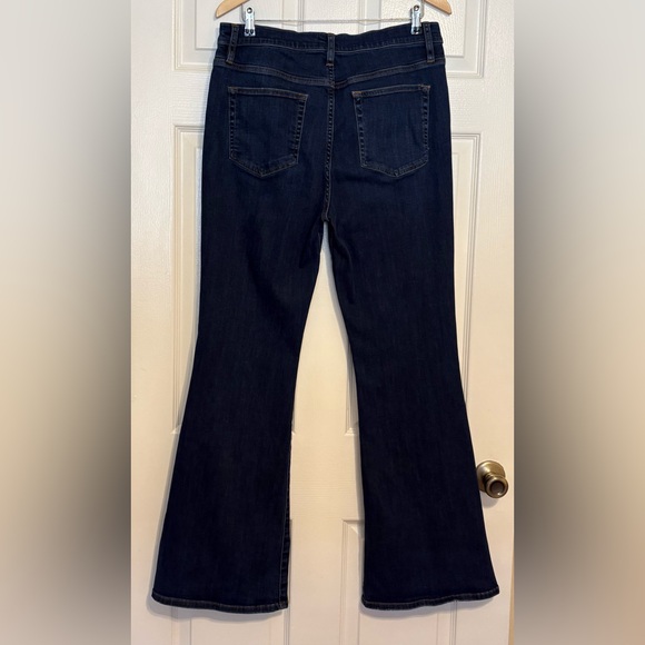 Frame Le High High-Rise Stretch Flare Jeans Size 32 in Majesty Dark Indigo - Picture 6 of 13